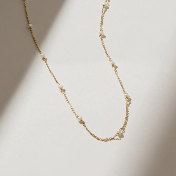 Ana Luisa Jewelry - Ana Luisa Pearl & Gold Demi Necklace